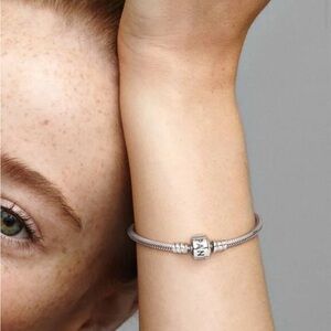 Pandora Moments Barrel Clasp Snake Chain Bracelet